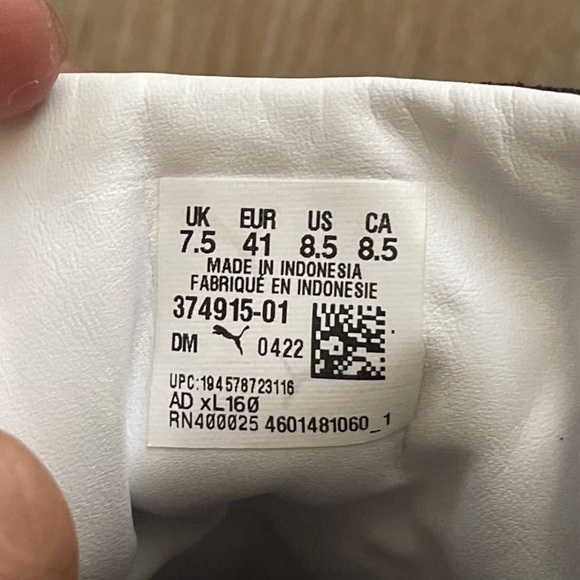 PUMA; SUEDE CLASSIC ‘BLACK WHITE’ (2021) - Picture 6 of 8